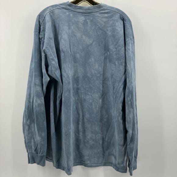 Vintage The Mountain Shirt Mens Large Blue Tie Dye Horses Long Sleeve 1999 XL - Picture 5 of 6